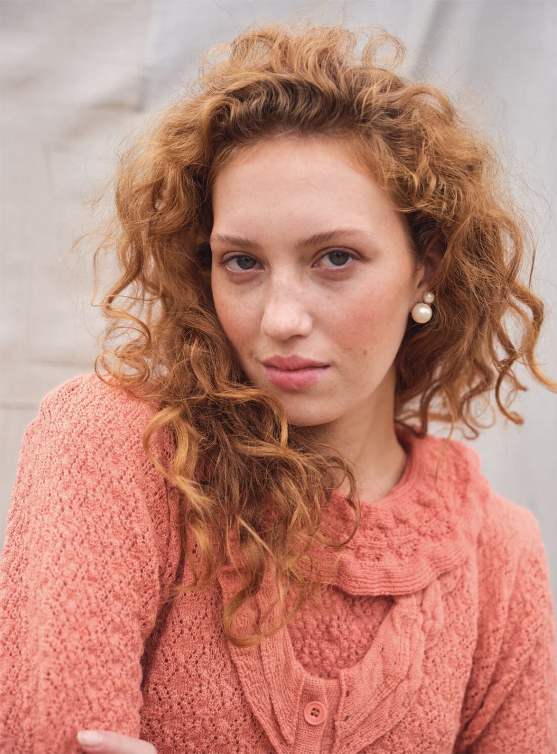 The Lytham Cardigan in Shrimp | HERD. | YBD Finds