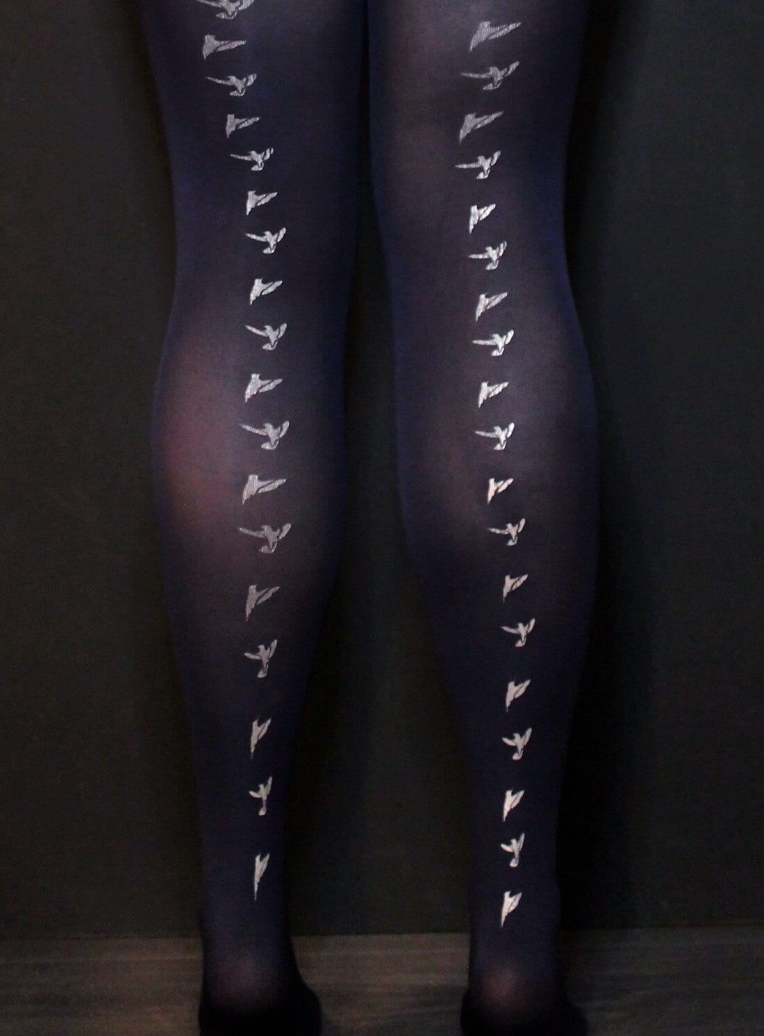 Hose Tights in Navy with Silver YBDFinds