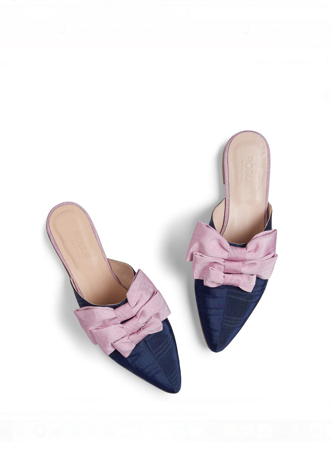 Tootsie in Navy Silk with Lilac Satin Shoes YBDFinds 