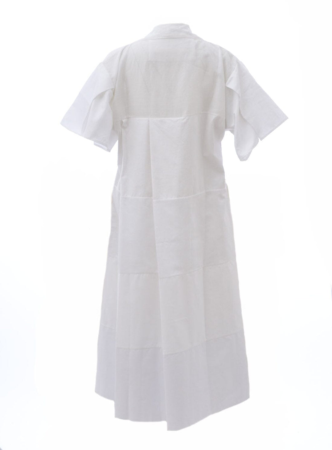 Turn Over Shirt Dress in White Dresses YBDFinds 