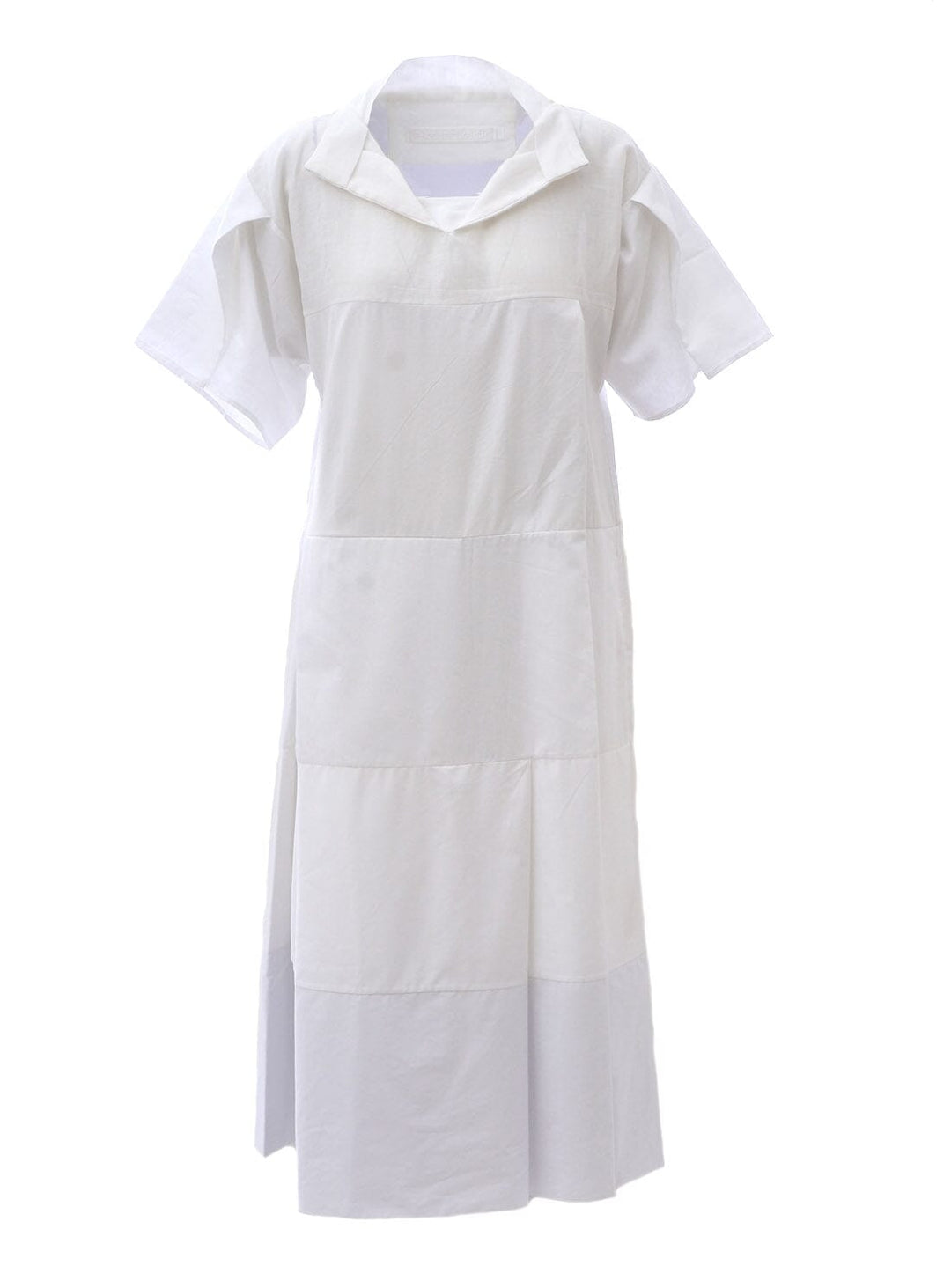 Turn Over Shirt Dress in White Dresses YBDFinds 