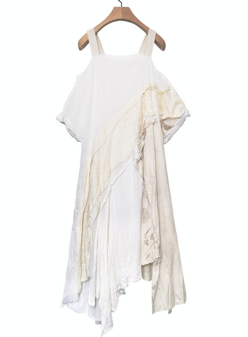 White Asymmetric Drop Shoulder Dress Dresses YBDFinds 
