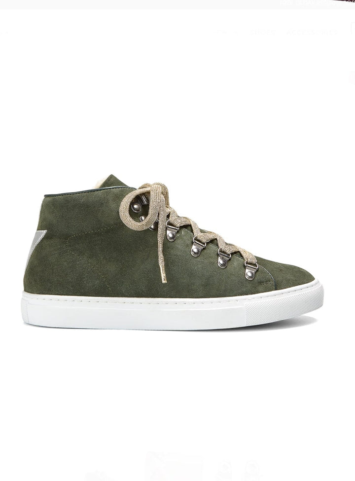 Ziggy Trainers in Khaki Suede Shoes YBDFinds 